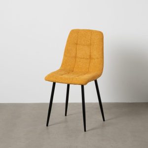 Silla Amarillo Tejido-Metal Contract 44 X 42 X 89 Cm Silla Amarillo Tejido-Metal Contract 44 X 42 X 89 Cm