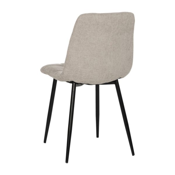 Silla gris tejido-metal contract 44 x 42 x 89 cm