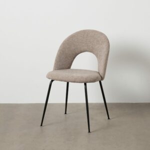 Silla Taupe Tejido-Metal Contract 49 X 60 X 81 Cm Silla Taupe Tejido-Metal Contract 49 X 60 X 81 Cm