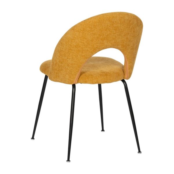 Silla amarillo tejido-metal contract 49 x 60 x 81 cm