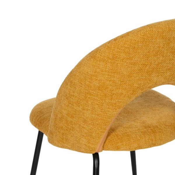 Silla amarillo tejido-metal contract 49 x 60 x 81 cm