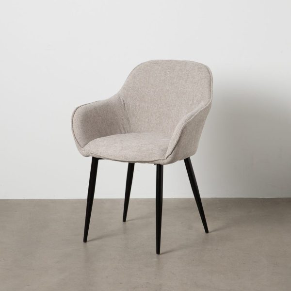 Silla gris tejido-metal contract 60 x 59 x 83 cm