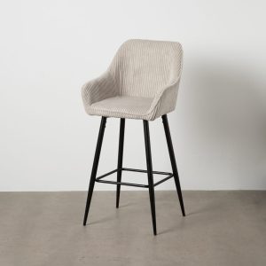 Taburete Beige Tejido-Metal Contract 54 X 41,50 X 109 Cm Taburete Beige Tejido-Metal Contract 54 X 41,50 X 109 Cm