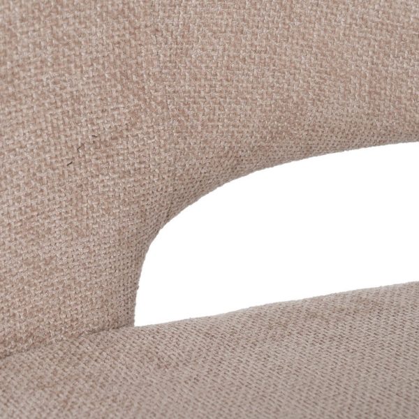 Silla beige tejido-metal contract 57 x 56 x 81 cm