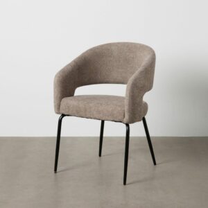 Silla Taupe Tejido-Metal Contract 57 X 56 X 81 Cm Silla Taupe Tejido-Metal Contract 57 X 56 X 81 Cm