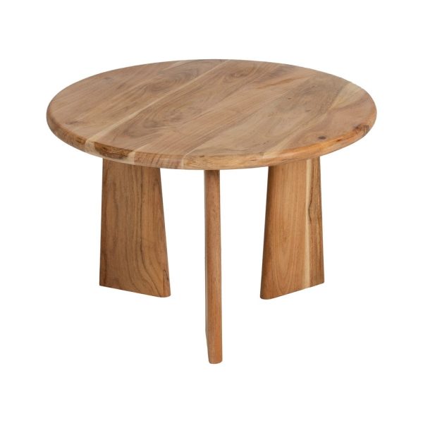 Mesa centro natural madera de mango 60 x 60 x 40 cm