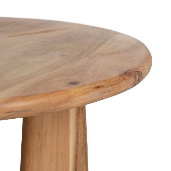 Mesa centro natural madera de mango 60 x 60 x 40 cm