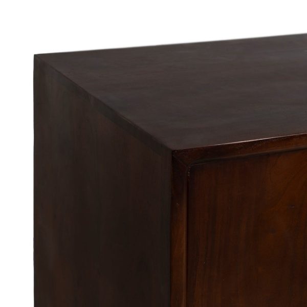 Mueble auxiliar marrón madera de acacia 90 x 40 x 80 cm