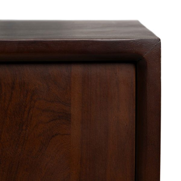 Mueble auxiliar marrón madera de acacia 90 x 40 x 80 cm