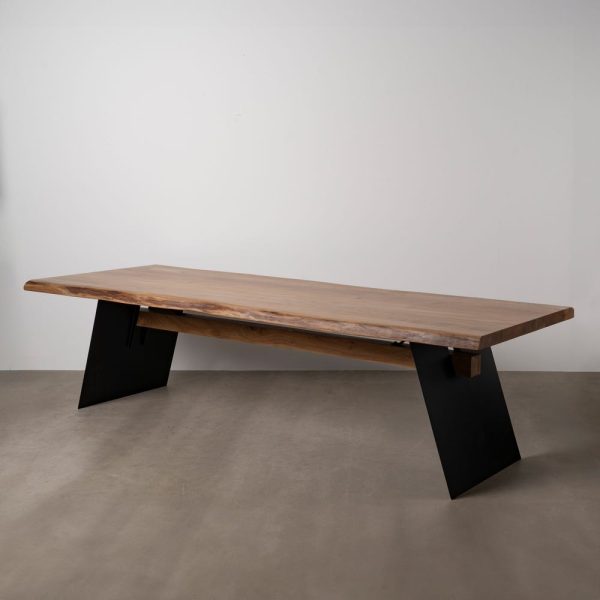 Mesa comedor madera-metal salón 300 x 100 x 77 cm