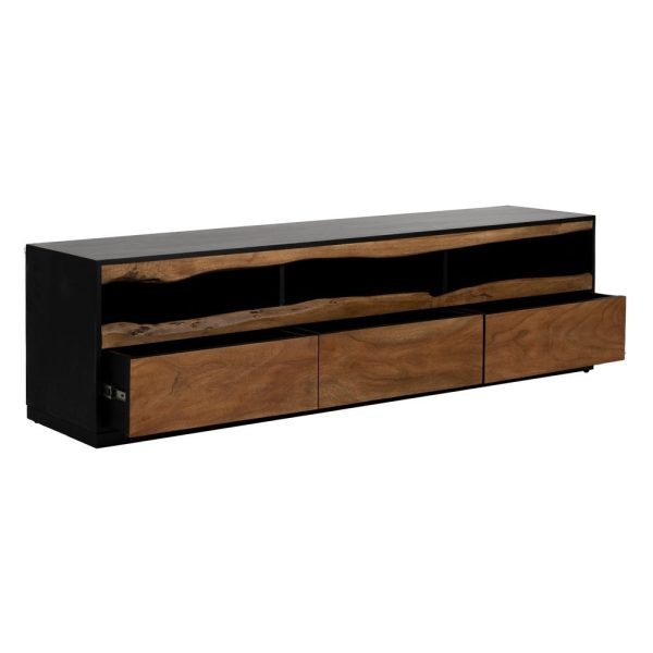 Mueble tv led madera-metal salón 180 x 42 x 50 cm