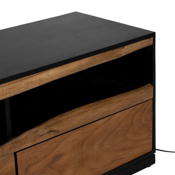 Mueble tv led madera-metal salón 180 x 42 x 50 cm