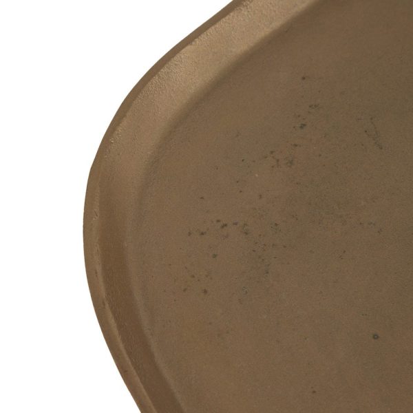 Mesa centro oro-negro metal salón 61 x 61 x 37 cm