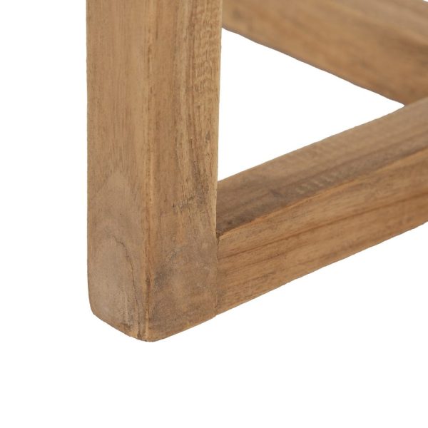 Mesa auxiliar natural madera mindi salón 40 x 40 x 45 cm