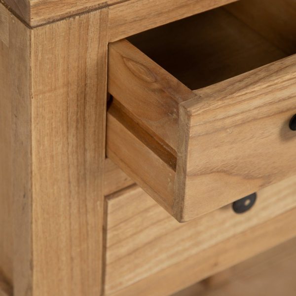 Consola natural madera mindi entrada 120 x 30 x 80 cm