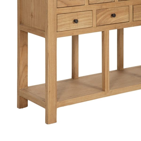 Consola natural madera mindi entrada 120 x 30 x 80 cm