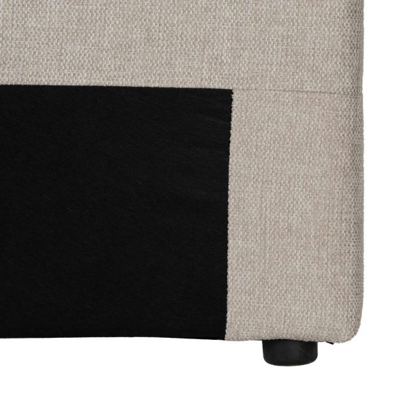 Cabecero beige tejido dormitorio 190 x 8 x 100 cm