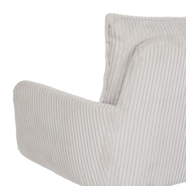 Silla ruedas crema tejido oficina 59 x 63 x 89 cm