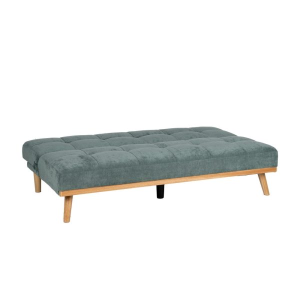 Sofá-cama verde metal-madera salón 178 x 94 x 86 cm