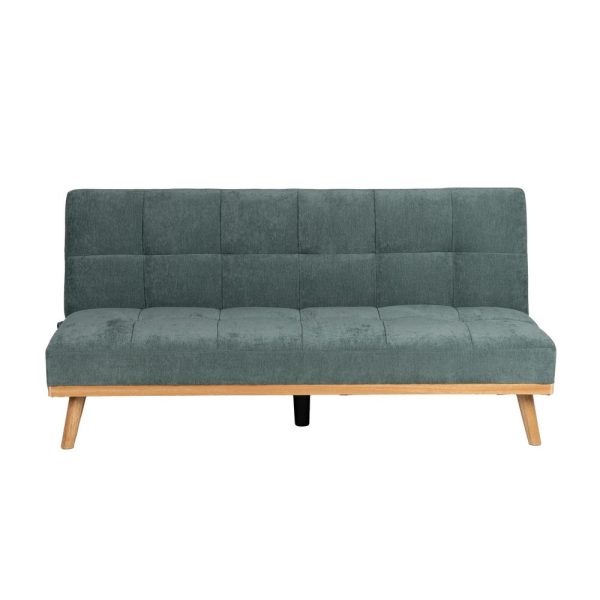 Sofá-cama verde metal-madera salón 178 x 94 x 86 cm