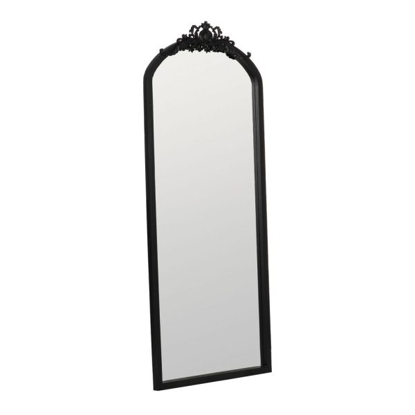 Espejo negro madera paulonia decoración 75 x 183 x 4,50 cm