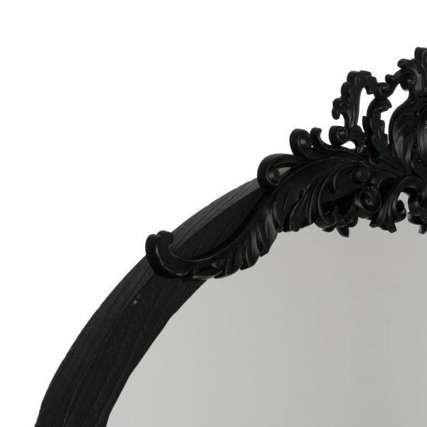 Espejo negro madera paulonia decoración 75 x 183 x 4,50 cm