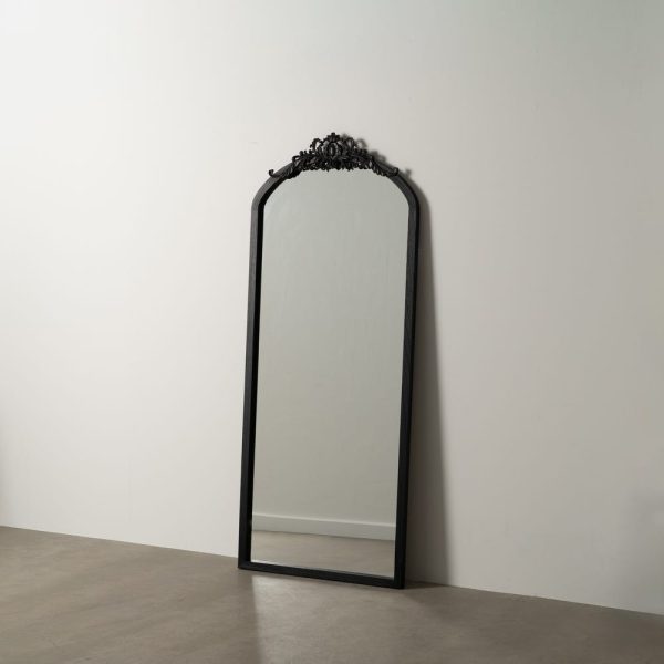 Espejo negro madera paulonia decoración 75 x 183 x 4,50 cm