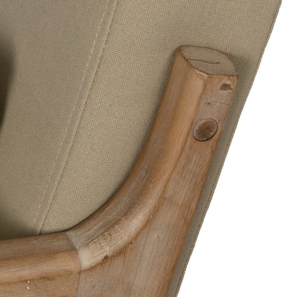 Mecedora natural-beige tejido-madera 66 x 88 x 80 cm