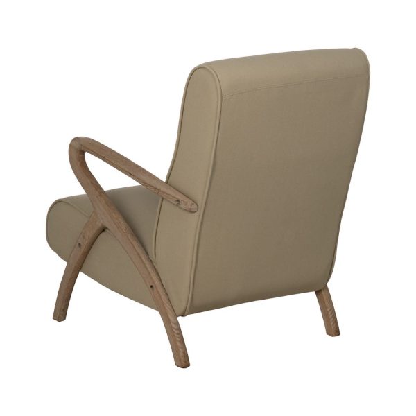 Sillón natural-beige tejido-madera 57 x 55 x 85 cm