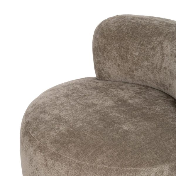 Sillón taupe madera de abedul salón 78 x 82 x 71 cm