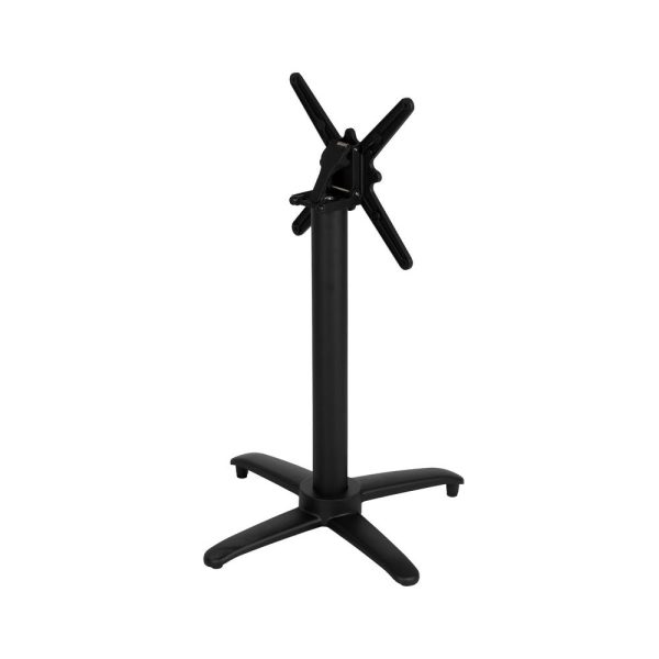 Patas para mesa plegable negro aluminio 62 x 62 x 72 cm