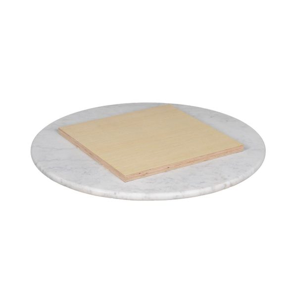 Tablero mesa redondo blanco mármol salón 60 x 60 x 1,80 cm
