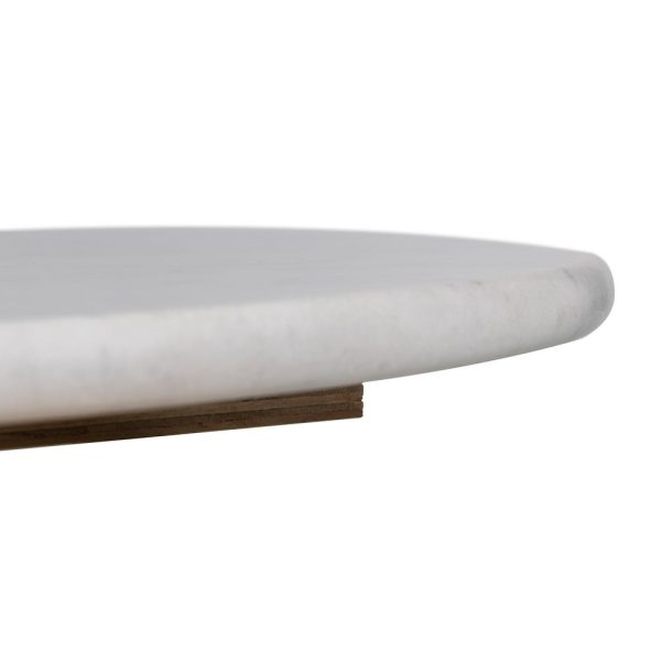 Tablero mesa redondo blanco mármol salón 60 x 60 x 1,80 cm