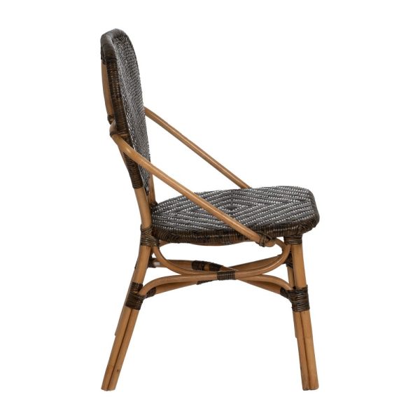 Silla natural-negro madera 50 x 57 x 91 cm