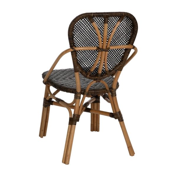 Silla natural-negro madera 50 x 57 x 91 cm