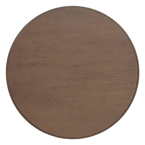 Mesita auxiliar marrón dm-madera 40 x 40 x 66 cm