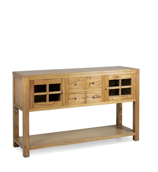 Mueble auxiliar merapi 4 cajones 2 puertas 1 estante 128*40*80