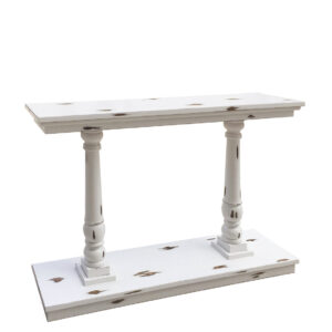 Consola decapada blanca columnas 120*30*80 Consola decapada blanca columnas 120*30*80