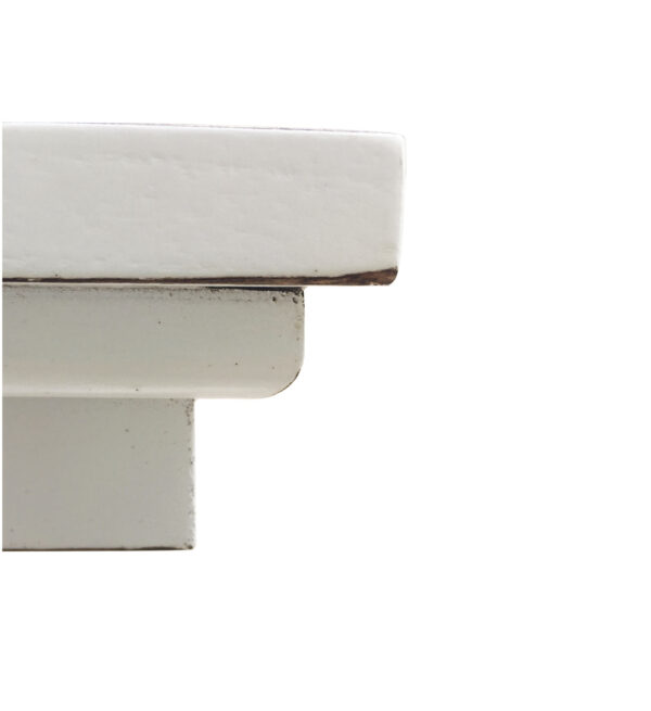 Consola decapada blanca columnas 120*30*80
