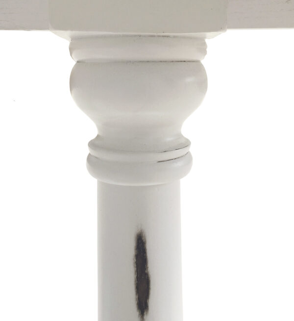 Consola decapada blanca columnas 120*30*80