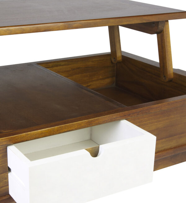 Mesa centro artic 2 cajones top elevable 115*60*45