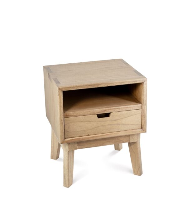 Mesita scandi 1 cajón 1 hueco 45*40*55