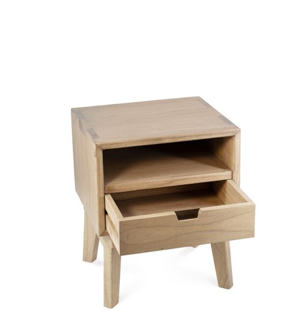 Mesita scandi 1 cajón 1 hueco 45*40*55
