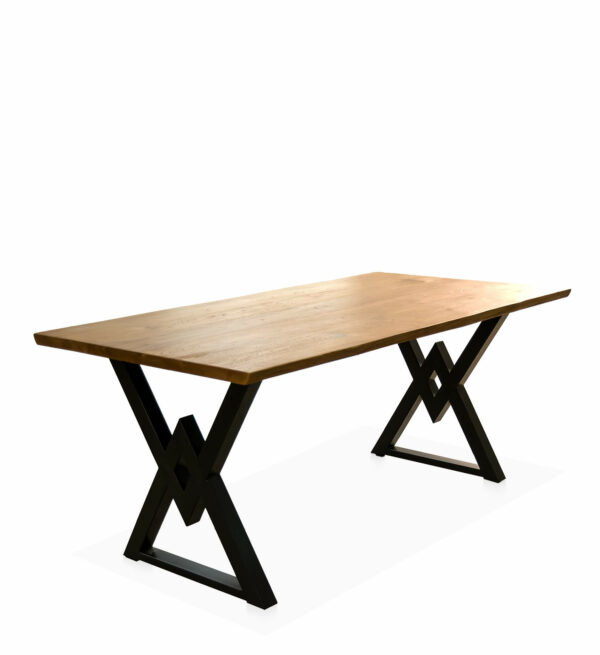 Mesa teka maciza patas rombo 176*92*77