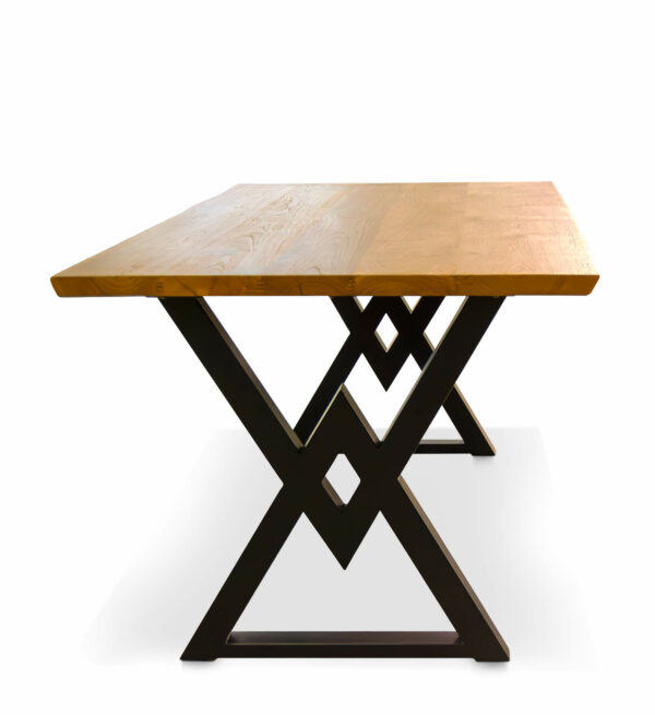 Mesa teka maciza patas rombo 176*92*77