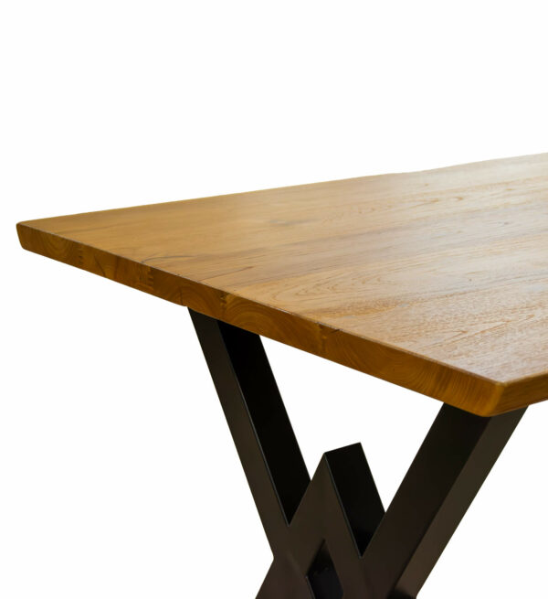 Mesa teka maciza patas rombo 176*92*77