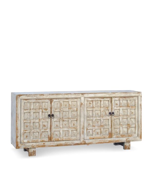 Bufet cordoba 4 puertas blanqueado 206*45*87
