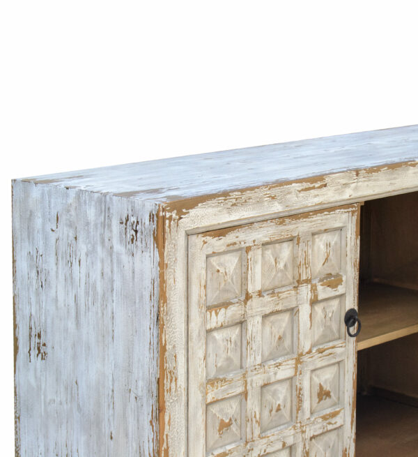 Bufet cordoba 4 puertas blanqueado 206*45*87