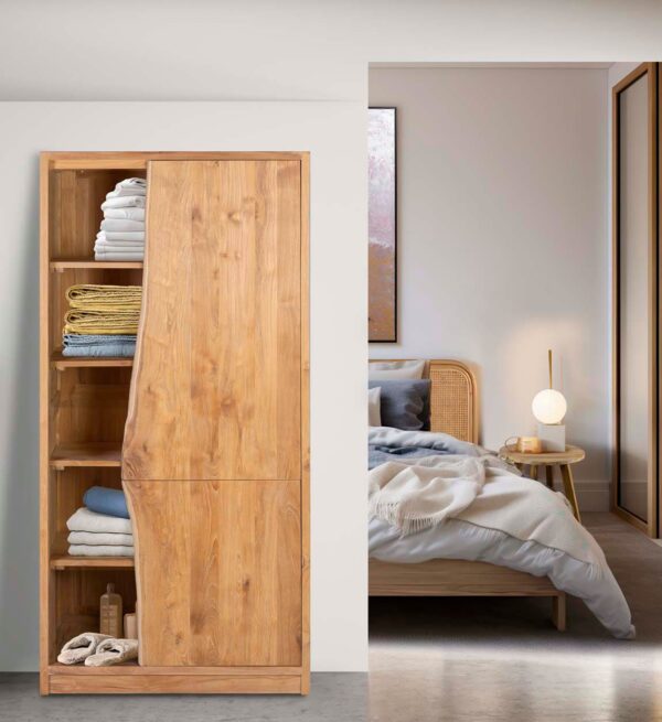 Armario teka atlanta 2 puertas 8 estantes 90*50*190