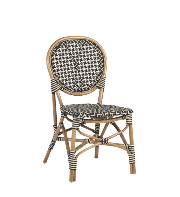 Silla bistro negra 52*56*92